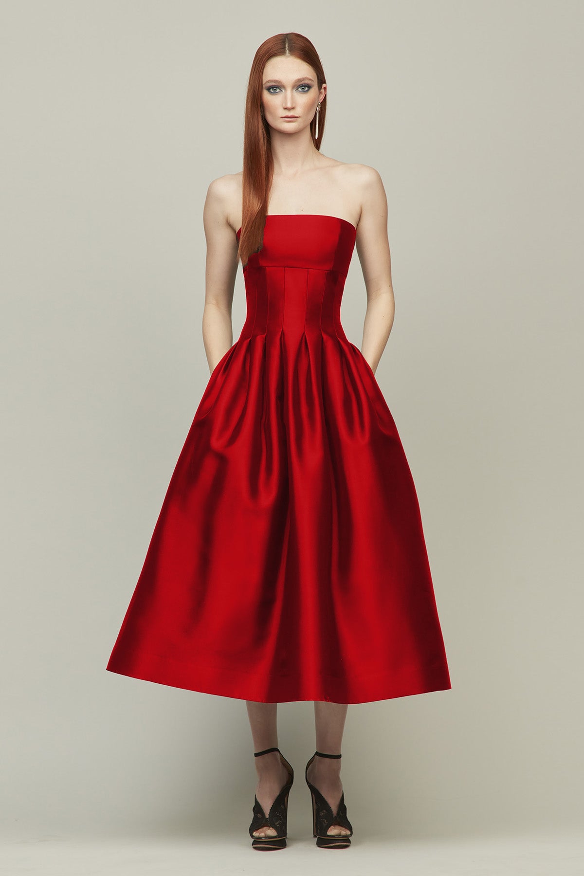 Strapless Midi Dress – Audrey + Brooks