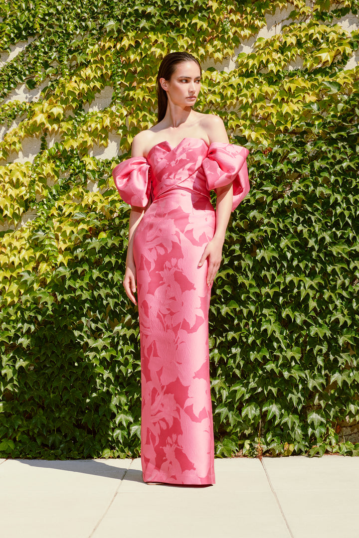 audrey brooks green dress Audrey+Brooks 6431 Mikado Off-Shoulder Floral Gown  Mydressline