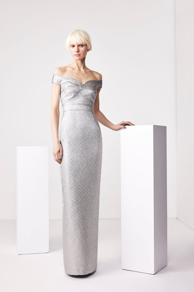 OFF THE SHOULDER GOWN - ONLY AVAILABLE IN GOLD COLOR